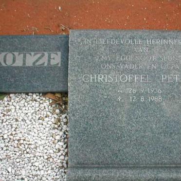 KOTZE Christoffel Petrus 1936-1988