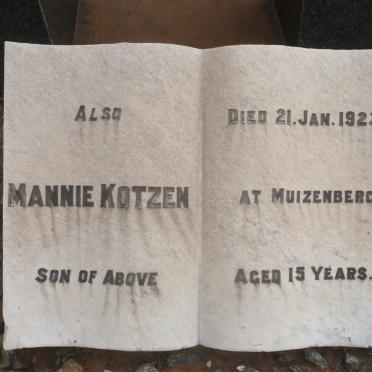 KOTZEN Mannie -1923