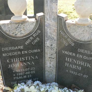 KRUGER Hendrik Harm 1932- &amp; Christina Johanna 1933-1997