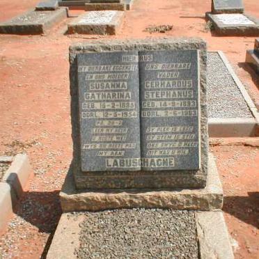 LABUSCHAGNE Gerhardus Stephanus 1883-1963 &amp; Susanna Catharina 1885-1954