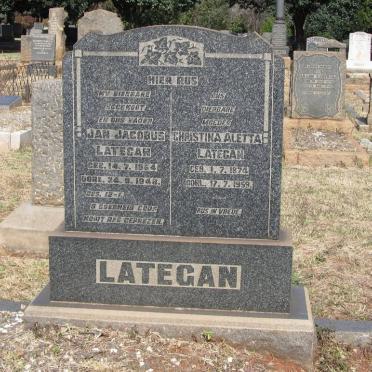 LATEGAN Jan Jacobus 1864-1948 &amp; Christina Aletta 1874-1959