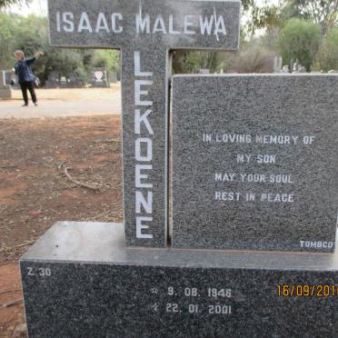 LEKOENE Isaac Malewe 1946-2001