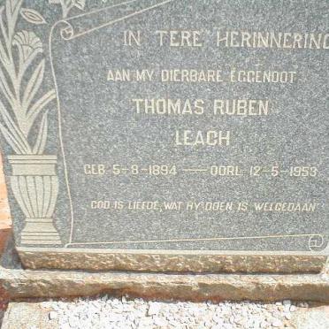 LEACH Thomas Ruben 1894-1953