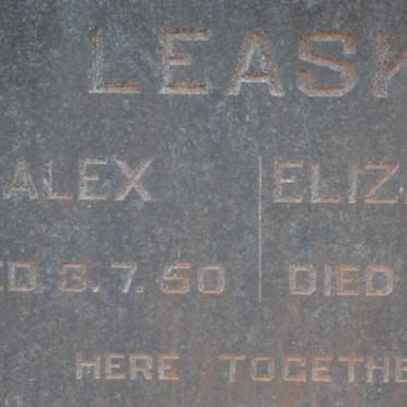 LEASK Alex -1950 &amp; Elizabeth -1960
