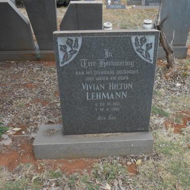 LEHMANN Vivian Hilton 1911-1981