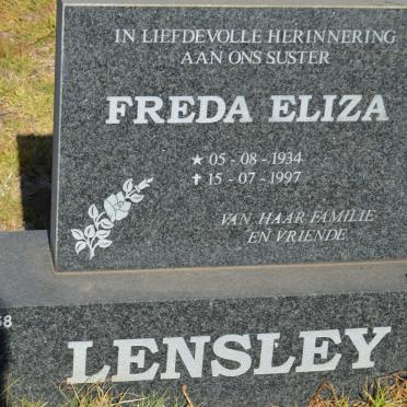 LENSLEY Freda Eliza 1934-1997