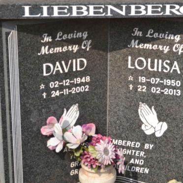LIEBENBERG David 1948-2002 &amp; Louisa 1950-2013