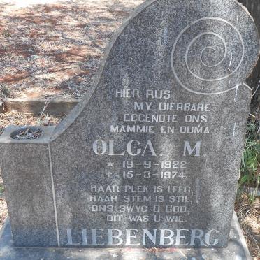 LIEBENBERG Olga M. 1922-1974