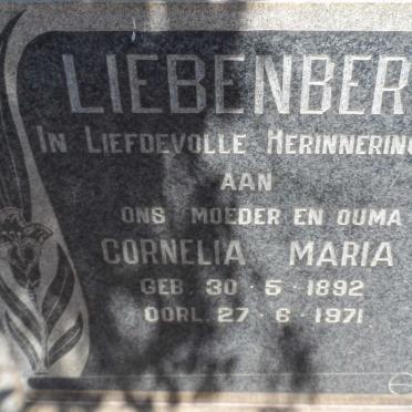LIEBENBERG Cornelia Maria 1892-1971