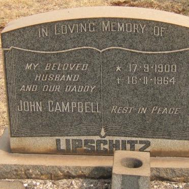 LIPSCHITZ John Campbell 1900-1964