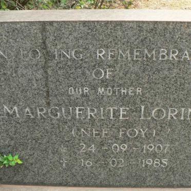 LORING Marguerite nee FOY 1907-1985