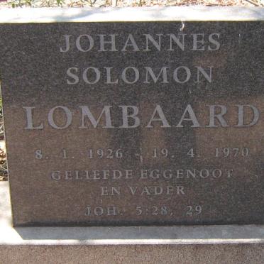 LOMBAARD Johannes Solomon 1926-1970