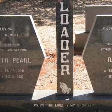LOADER David 1919-1992 &amp; Edith Pearl 1920-1986