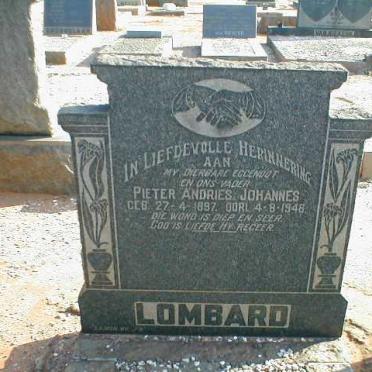 LOMBARD Pieter Andries Johannes 1897-1946