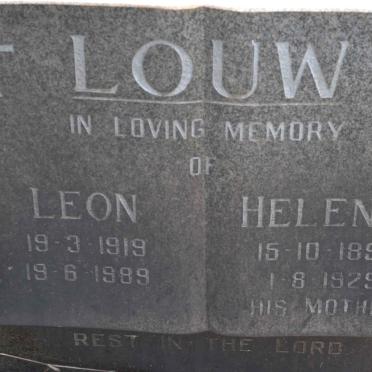 LOUW Leon 1919-1989 &amp; Helena 1896-1929