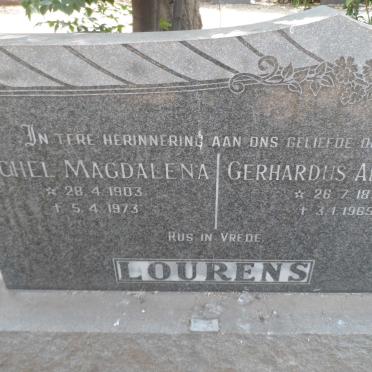 LOURENS Gerhardus Albertus 1899-1965 &amp; Rachel Magdalena 1903-1973