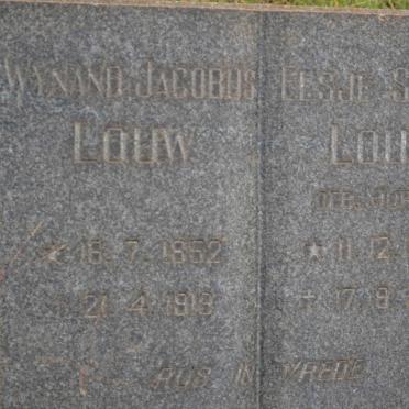 LOUW Wynand Jacobus 1852-1919 &amp; Elsje Sophia MURPHY 1878-1965