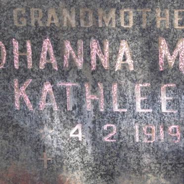 LONG Johanna Mary Kathleen 1919-