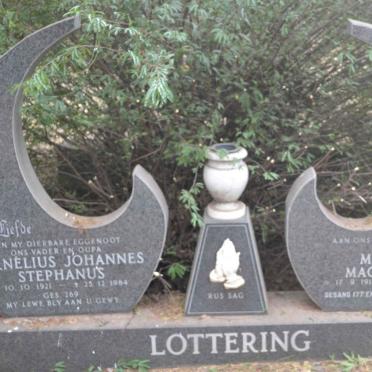 LOTTERING Cornelius Johannes Stephanus 1921-1984 &amp; Maryna Magdalena 1917-1998