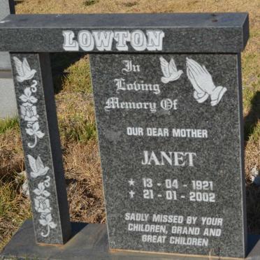 LOWTON Janet 1921-2002