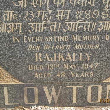 LOWTON Rajkally -1947