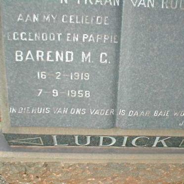 LUDICK Barend M.C. 1919-1958