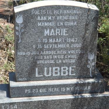 LUBBE Marie 1947-2000