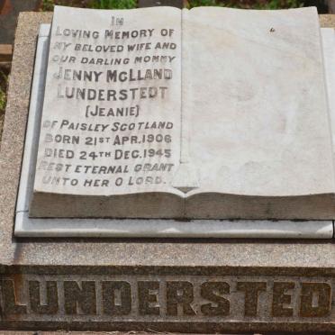 LUNDERSTEDT Jenny McLland 1906-1945