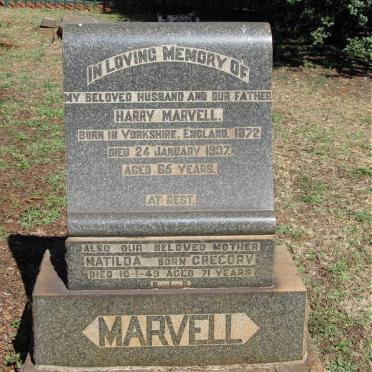MARVELL Harry 1872-1937 &amp; Matilda GREGORY -1949