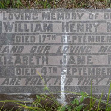 MABLEY William Henry -1918 &amp; Elizabeth Jane -1936