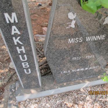 MAKHUBU Winnie 1922-1949