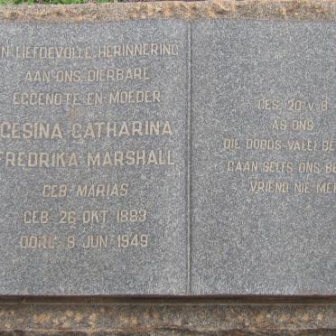 MARSHALL Gesina Catharina Fredrika nee MARIAS 1883-1949