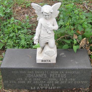 MATTHEE Johannes Petrus 1950-1961