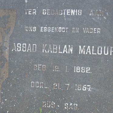 MALOUF Assad Kablan 1892-1957