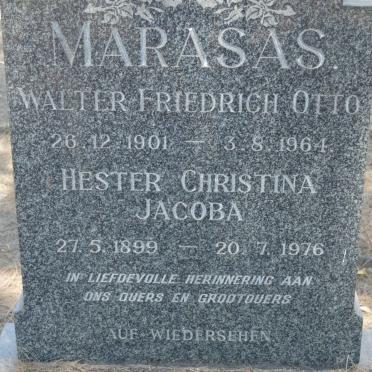 MARASAS Walter Friedrich Otto 1901-1964 &amp; Hester Christina Jacoba 1899-1976