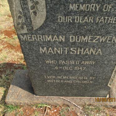 MANITSHANA Merriman Dumezweni -1947