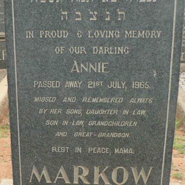 MARKOW Annie -1965