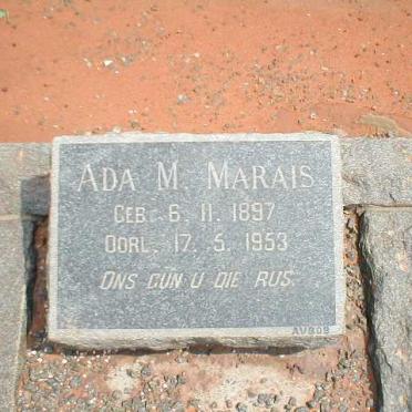 MARAIS Ada M. 1897-1953
