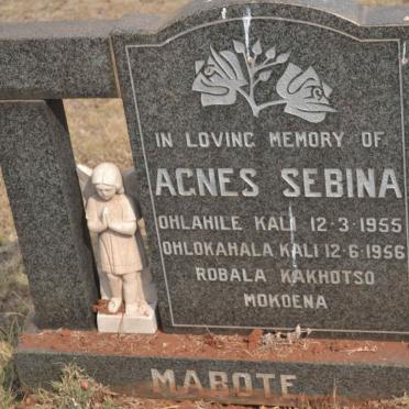 MABOTE Agnes Sebina 1955-1956