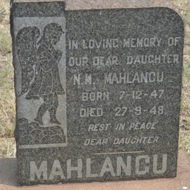 MAHLANGU N.M. 1947-1948