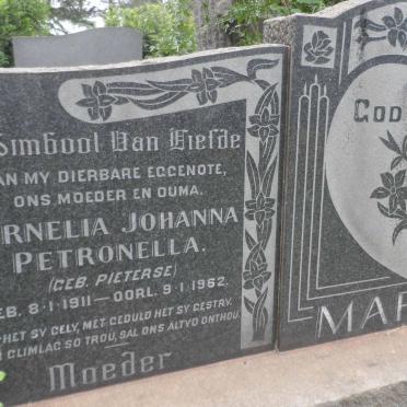 MARITZ Cornelia Johanna Petronella PIETERSE 1911-1962