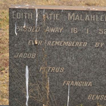 MALAHLEHI Edith Atie -1952