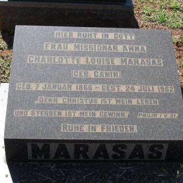 MARASAS Anna Charlotte Louise nee CANIN 1866-1952