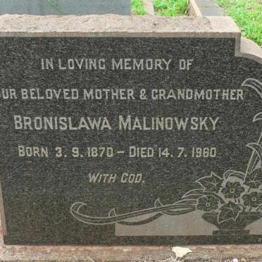 MALINOWSKY Bronislawa 1870-1960