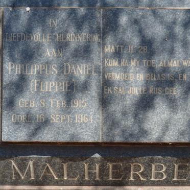 MALHERBE Philippus Dani⌂l 1915-1964
