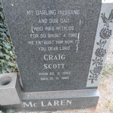 McLAREN Craig Scott 1950-1980