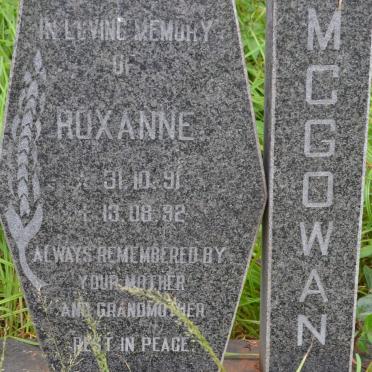 McGOWAN Roxanne 1991-1992