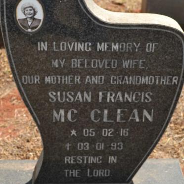McCLEAN Susan Francis 1916-1993