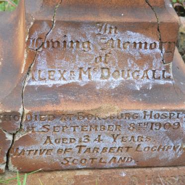 McDOUGALL Alexr. -1909
