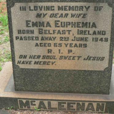 McALEENAN William -1959 &amp; Emma Euphemia -1948